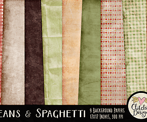 Beans & Spaghetti Background Textures