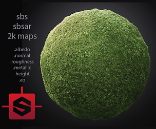 Moss Tileable PBR Material
