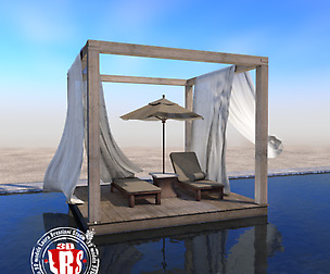 Tropical Gazebo on pool