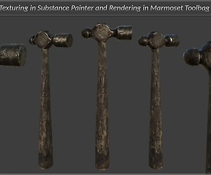 Blacksmith Hammer Texturing And Rendering