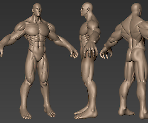 Stylized Tank Hero Male highpoly And Base