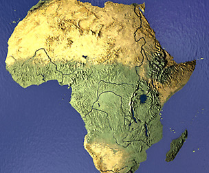 Africa 3D map