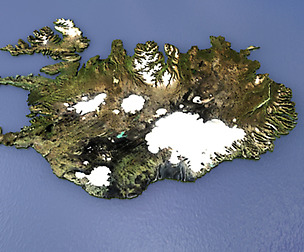 Iceland 3D map