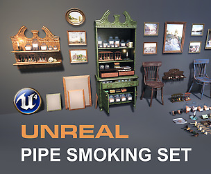 Ultimate Pipe Smoking Set UE4