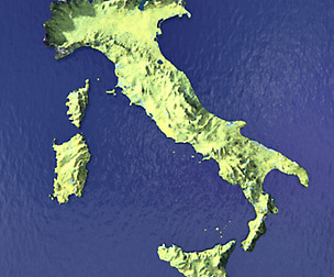Italy 3D map