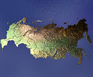 Russia 3D map