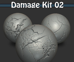 Damage Kit 02 - ZBrush Brushes