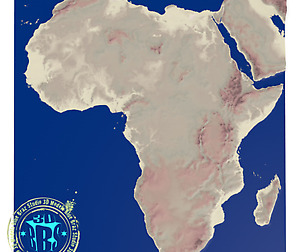 Africa elevation map