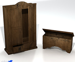 wardrobe and chest