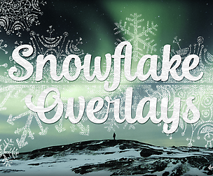 Grunge Textured Snowflake Overlays