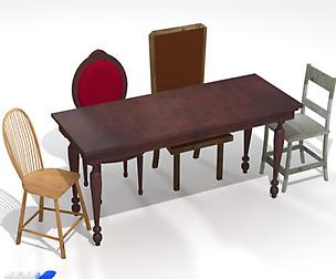 Table and chairs