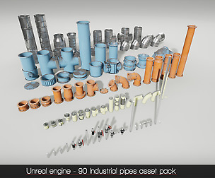 Unreal Engine - 90 Industrial pipes pack