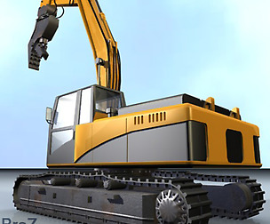 Excavator demolition handler