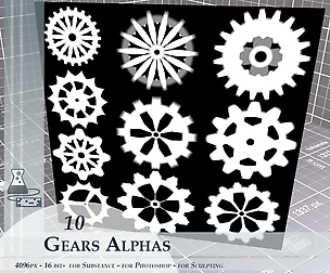 Gears Alphas / Height Maps Vol1