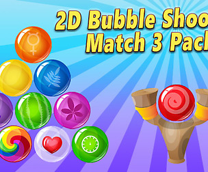 2D Bubble Shooter Match 3 Pack