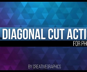 Diagonal Cut Actions for Photoshop