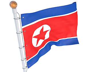 North Korean flag animated
