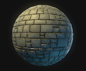Substance Stylized Stone Wall