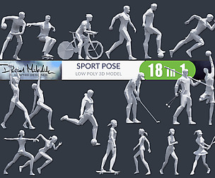 Low Poly Sport Pose PACK
