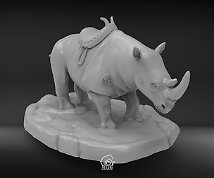Stone horns Rhino 3D print model 3D print model
