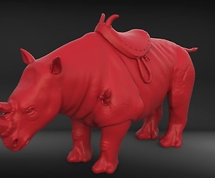 Stone horns Rhino 3D model