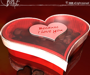 chocolate box with bon bons