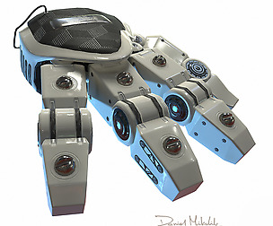 Robot Hand Low Poly PBR