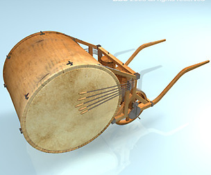 Leonardo's mechanical drum