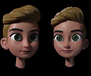 Stylized Cartoon Head