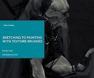 Sketching to Painting with Texture Brushes