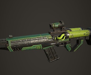 3D Gun asset model+textures