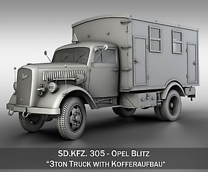 Opel Blitz - 3t  Truck with Kofferaufbau