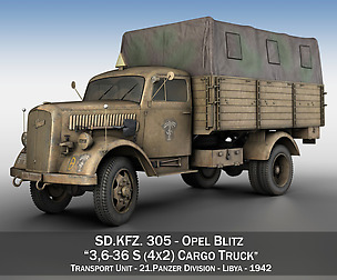 Opel Blitz - 21 Panzer-Division
