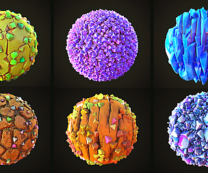 "Crystal" - pack of 13 stylized PBR materials