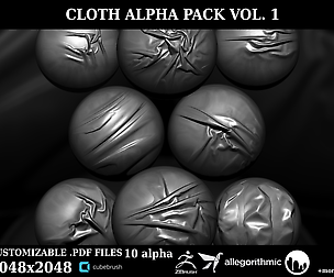 High Resolution Cloth Alpha Pack vol.1