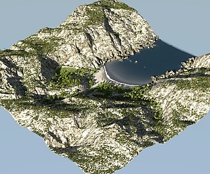 Sandy bay in Blender