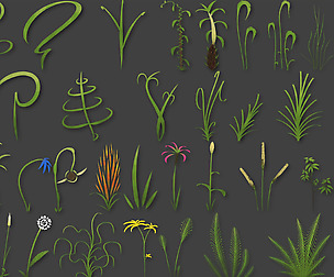 Free Stylized LawnGrassWeeds