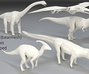 Dinosaur - 5 pieces low poly-part 5