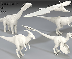 Dinosaur - 5 pieces low poly-part 6