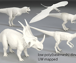 Dinosaur - 5 pieces low poly-part 8