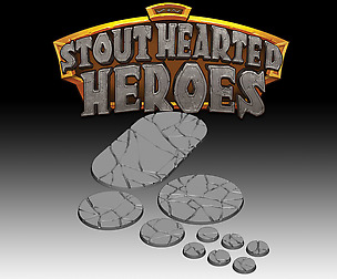 STOUT HEARTED HEROES - Miniature Bases (Cracked)