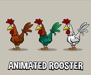 Animated rooster