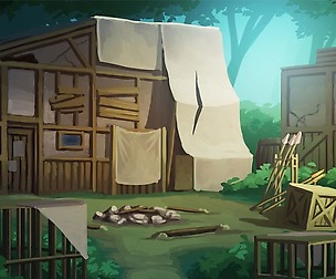 Bandit Hideout 2D Background