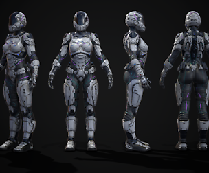 Female Sci-fi Soldier