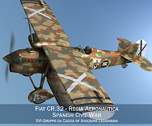 Fiat CR.32 - Italy Air Force - XVI Gruppo
