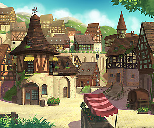Small Town - High Quality Parallax Background