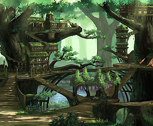 Treehouse City - Quality Parallax Background