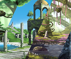 Pack of 4 Fantasy Towns Parallax Backgrounds