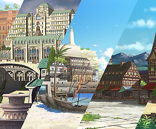 Pack of 5 Western Cities Parallax Backgrounds