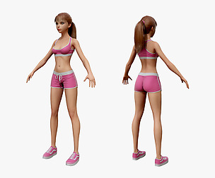 Cartoon Sport Girl
